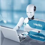 AI-robot-using-computer-to-chat-with-customer-Concept-of-chat-bot