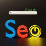 Seo-with-artificial-intelligence-chat-for-automatic-content-creation-and-positioning-3d-rendering-of-seo-letters-with-on-off-symbol-and-browser-with-ai