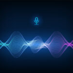 Voice-assistant-concept-Vector-sound-wave-Microphone-voice-control-technology-voice-and-sound-recognition-Hi-tech-AI-assistant-voice-background-wave-flow-equalizer-Vector-illustration