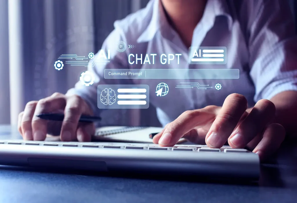 Businessman-holding-microchip-processor-with-lights-on-the-blue-background-hologram-digital-chatbot-application-conversation-assistant-AI-Artificial-Intelligence-concept-digital-chatbot-on-virtual-screen