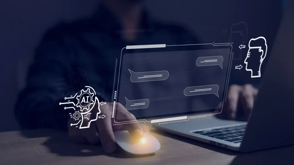 Chat-Bot-chats-with-AI-or-artificial-intelligence-technology-Businessman-using-laptop-computer-chatting-with-smart-artificial-intelligence