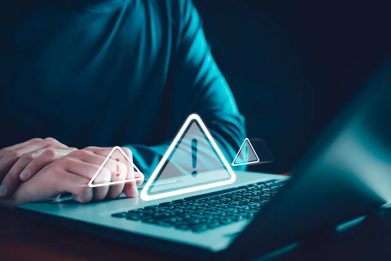 System-hacked-warning-alert-Cyberattack-computer-network-Cybersecurity-Notification-error-maintenance-Virus-cybercrime-Identity-theft-Data-breach-Software-internet-website-Scam-phishing