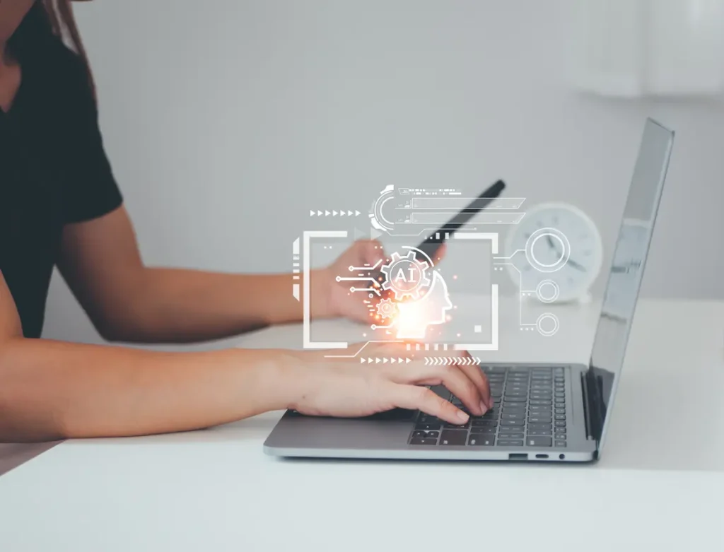 AI-Artificial-Intelligence-technology-smart-robot-AI-artificial-intelligence-by-enter-command-prompt-for-generates-something-Futuristic-technology-transformation-Chatbot-assistant-secretary