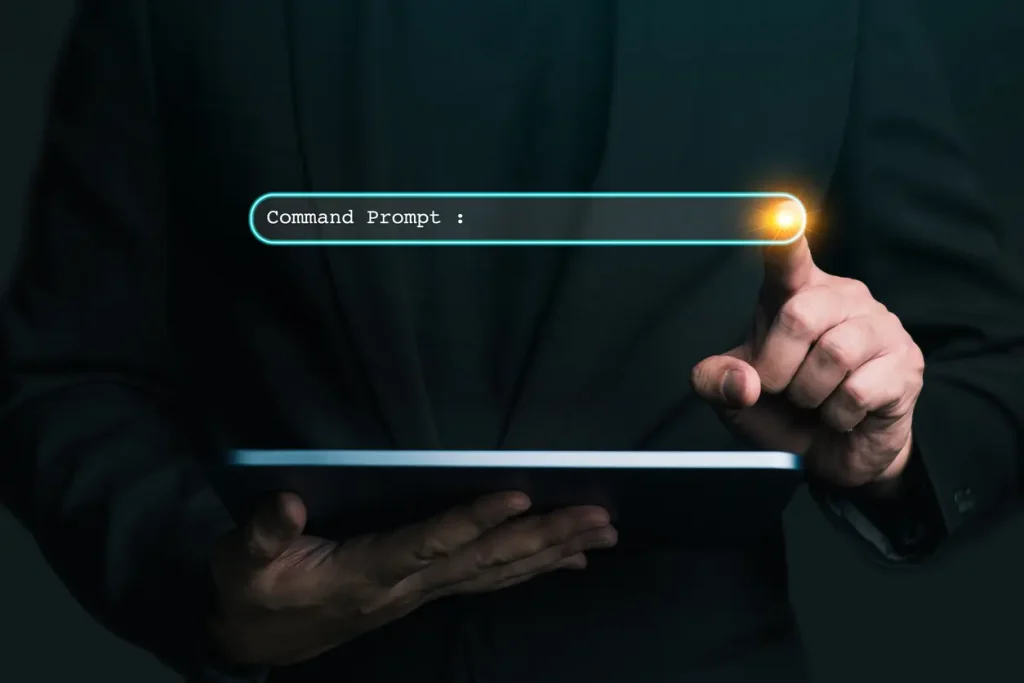 Ai-tech-businessman-show-virtual-graphic-Chat-with-AI-Artificial-Intelligence-using-command-prompt-for-generates-something-Futuristic-technology-transformation