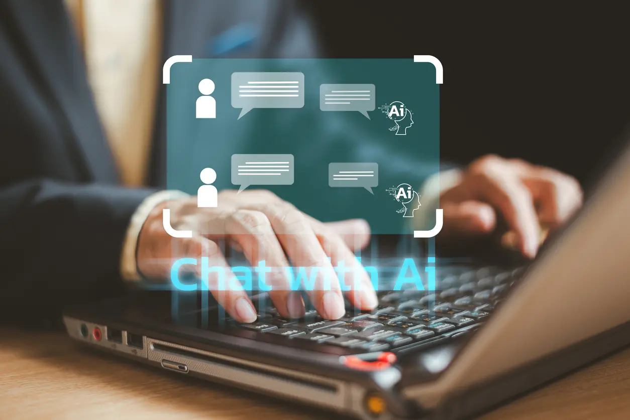 Virtual-graphic-Global-Internet-Chat-with-AI-Ai-tech-Chat-bot-for-customer-Artificial-Intelligence-Futuristic-technology-transformation-Businessman-connect-Command-prompt-Digital-computer-concept